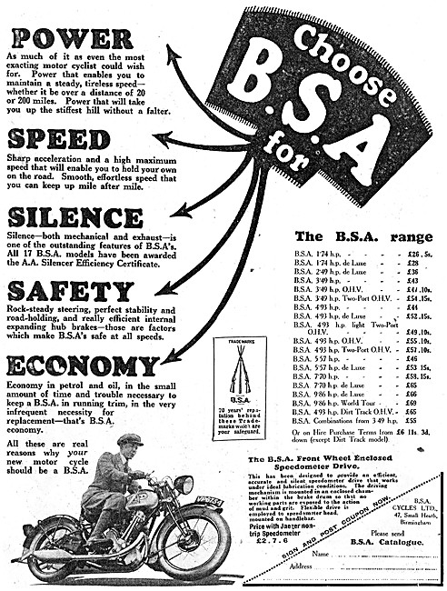 1929 BSA  Sloper                                                 