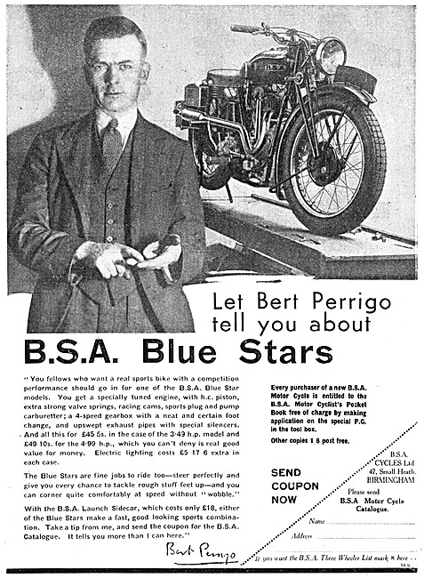 1932 BSA Blue Star                                               