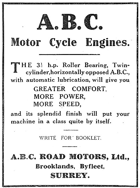 1913 ABC Motor Cycle Engines                                     