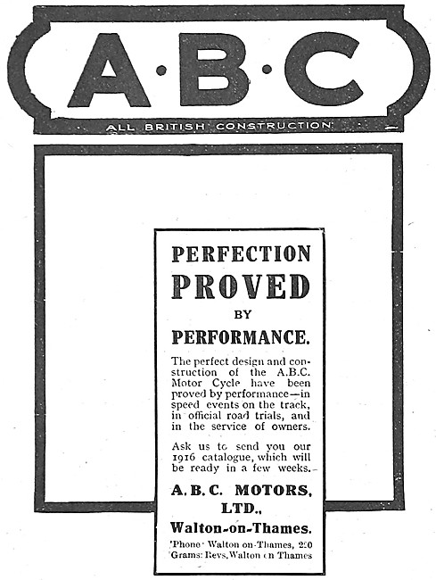 1916 ABC Motor Cycles                                            