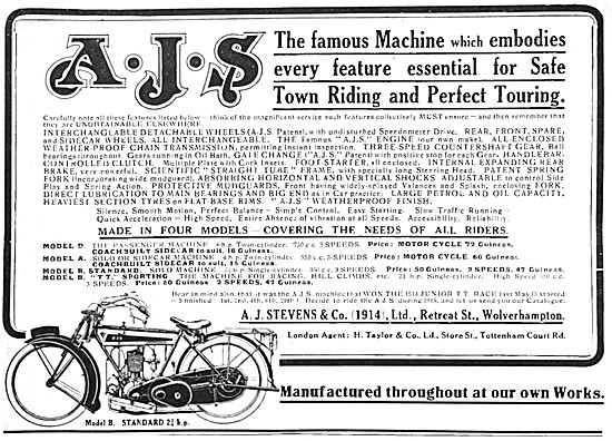 1915 AJS Motor Cycles                                            