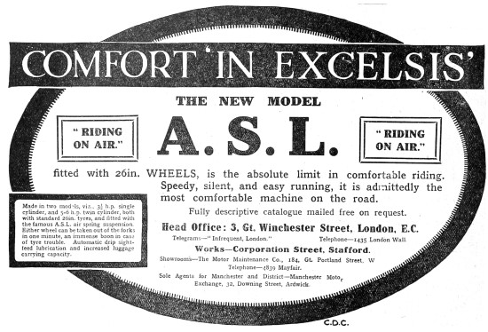 ASL Motor Cycles 1912 Models                                     