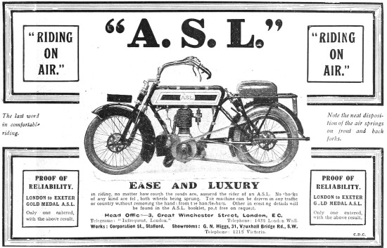 1912 ASL Motor Cycles                                            