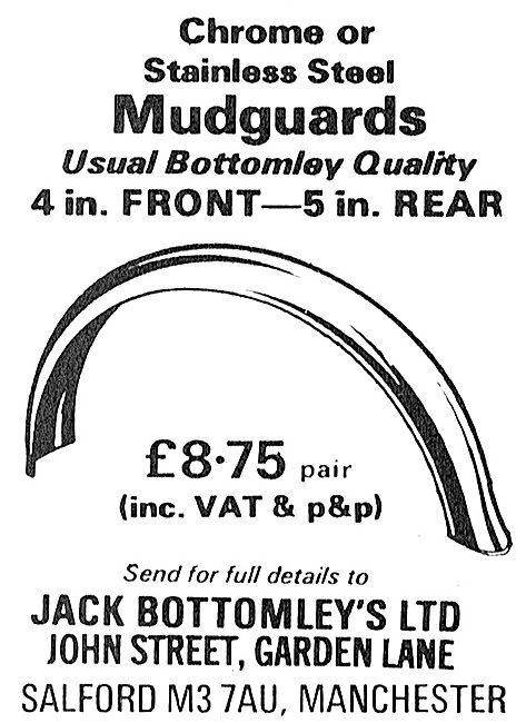 Jack Bottomleys Chrome Motorcycle Mudguards                      