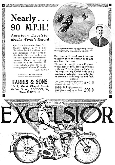 1915 7-9 HP American Excelsior Motor Cycle                       