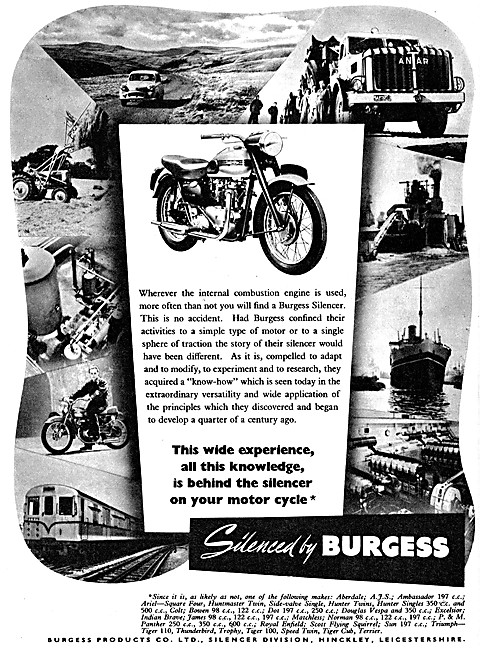 Burgess Motor Cycle Silencers                                    