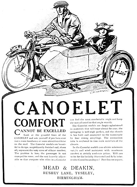 1914 Canoelet Sidecars                                           