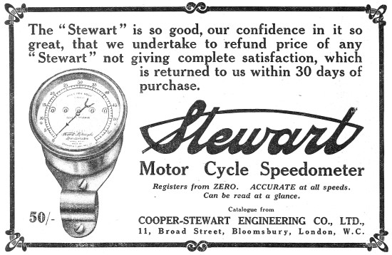 Stewart Motor Cycle Speedometer - Stewart Instruments            