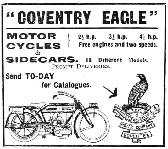 1912 Coventry-Eagle Motor Cycles & Sidecars                      