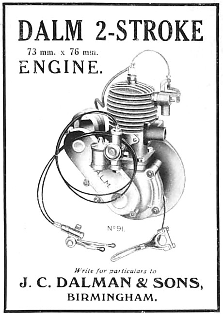 Dalman DALM Two-Stroke Motor Cycle Engines 1915 Advert           