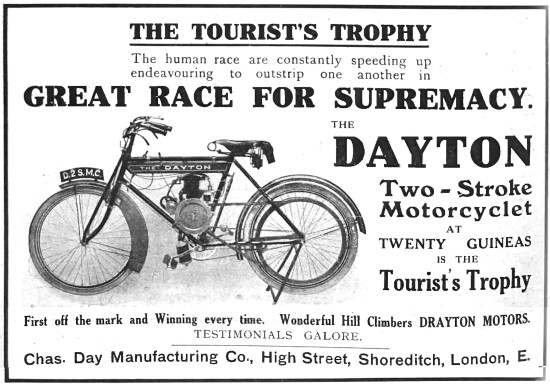 1914 Dayton Two-Stroke Motorcyclette                             