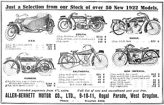 Allen-Bennett Motor Company  - Motor Cycle Sales & Service       