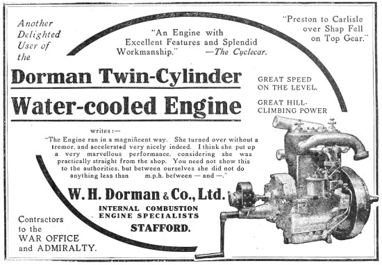 1913 Dorman Twin Cylinder Water-Cooled Engine                    