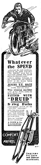 Druid S Ring Motor Cycle Forks 1913                              