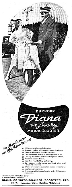 1957 Durkopp Diana Motor Scooter 200cc                           