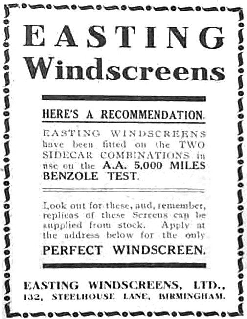 Easting Sidecar Windscreens                                      