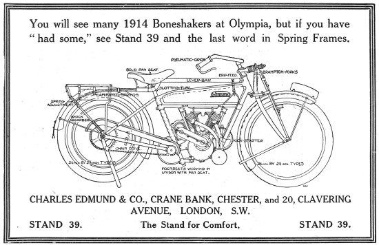 1913 Edmund Spring Frame Motor Cycle                             