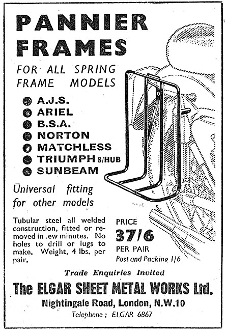 Elgar Motor Cycle Pannier Frames                                 