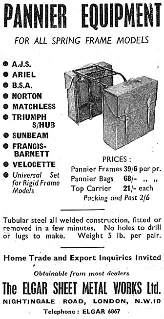 Elgar Motor Cycle Panniers                                       