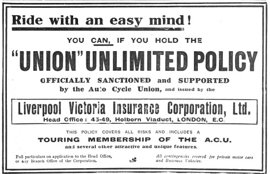 Liverpool Victoria Insurance Corporation Motor Cycle Insurance   