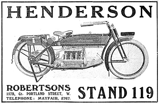 1913 Henderson 4 Cylinder Motor Cycle                            