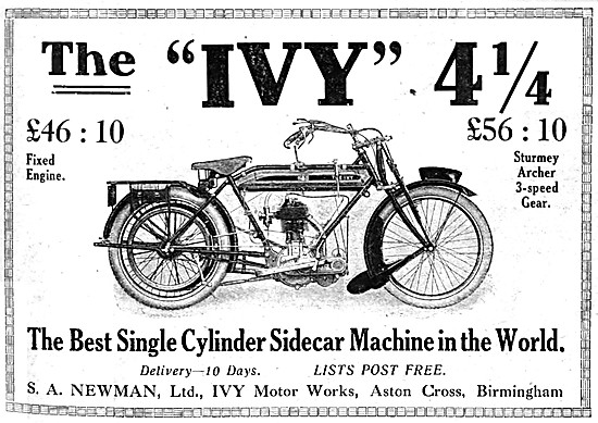 1914 Ivy 4.25 HP Motor Cycle                                     