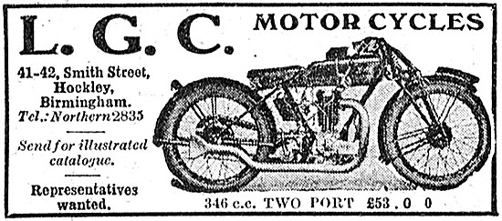 1928 L.G.C.350cc OHV Twin Port Motor Cycles                      