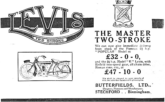 1917 Levis Two-Stroke Motor Cycles - Levis Motorcycles           