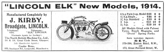 Lincoln Elk Motor Cycles                                         