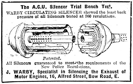 1913 Warby ACU. Silencer Trial Bench Tester - Warby Silencers    