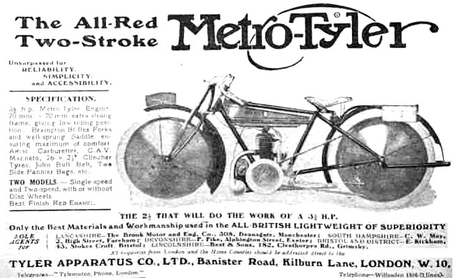1919 Metro-Tyler Motor Cycles                                    
