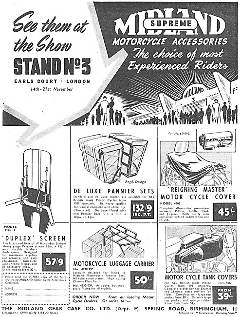 The 1953 Range Midland Supreme Motor Cycle Products              