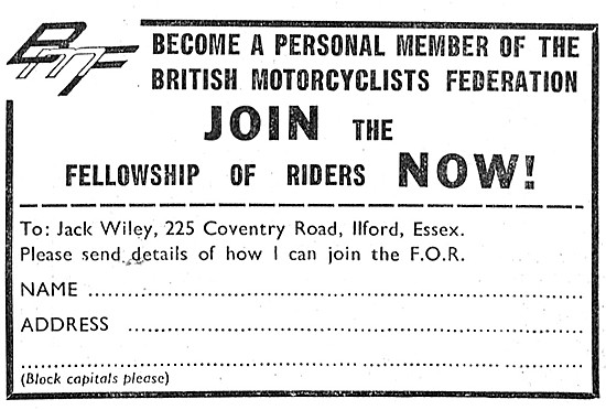 BMF - British Motorcyclists Federation                           