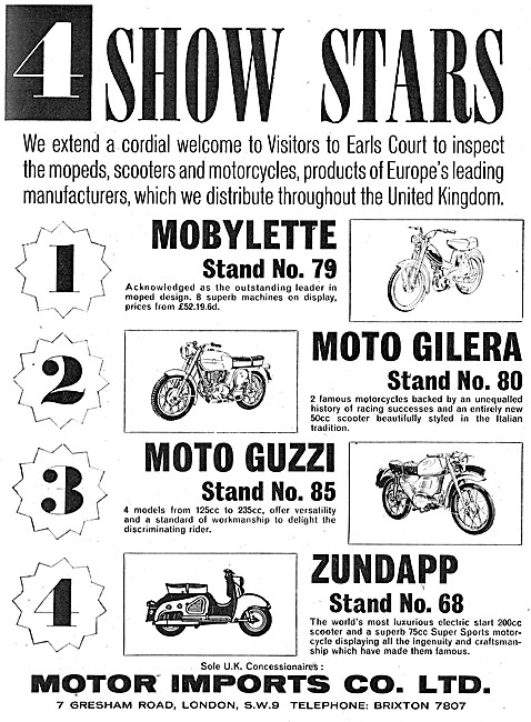 1962 Moto Guzzi - Zundapp - Mobylette - Gilera                   