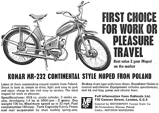 1964 Komar MR-232 Moped                                          