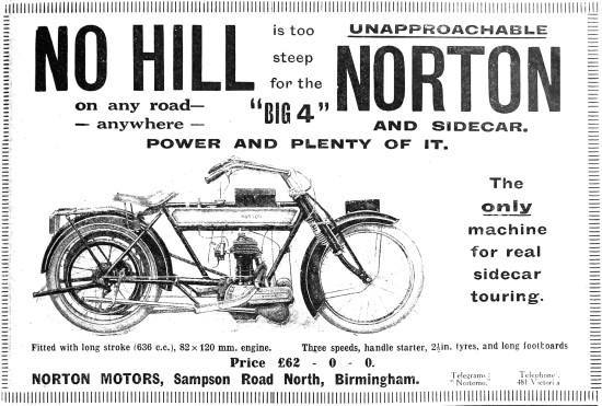 1913 Norton Big 4 Motor Cycle                                    