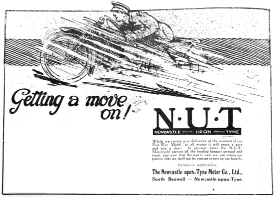 N.U.T.Motor Cycles - 1918 NUT Motor Cycles                       