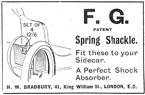 F.G. Patent Sidecar Spring Shackle                               