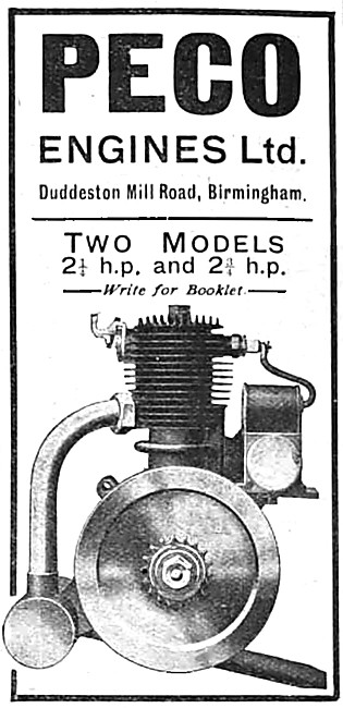 1915 Peco Engines - Peco 2 HP Motor Cycle Engines                