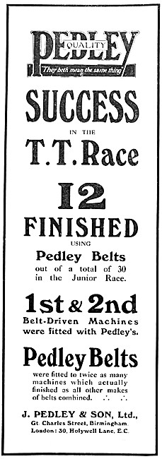 Pedley Tyres & Moor Cycle Drive Belts                            