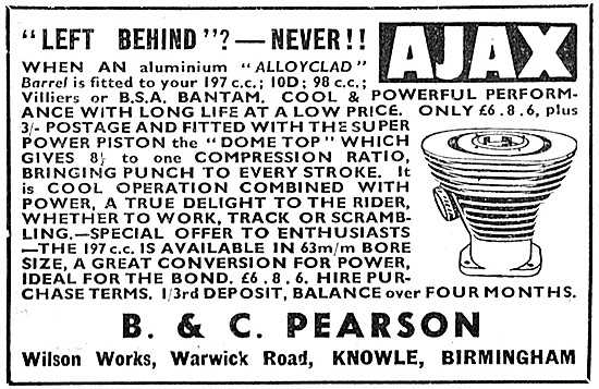 Ajax Aluminium Alloyclad Cylinder Barrels 1956 Products          