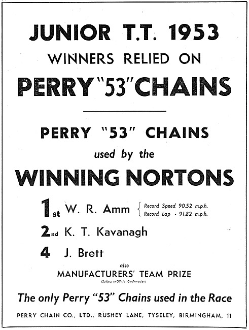 Perry 53 Motor Cycle Chains                                      