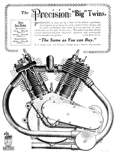 Precision Engines - Precision V Twin Motor Cycle Engines 1919    