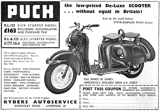 Puch R.L. 125 Motor Scooter - Ryders Autoservice                 