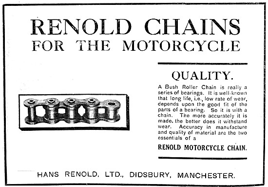 1918 Renold Motor Cycle Drive Chains                             