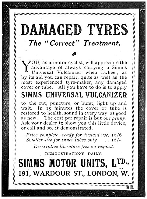Simms Motor Cycle Tyre Repair Kits                               