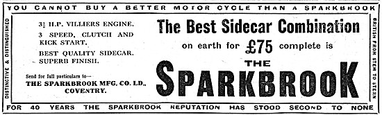 1923 Sparkbrook-Villers Motor Cycle & Sidecar Combination        