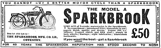 1923 Sparkbrook-Villers 250cc  2-Stroke Motor Cycle              