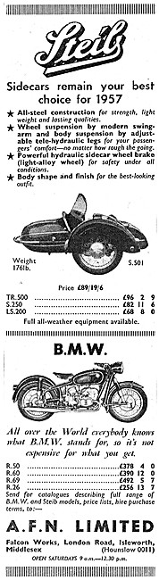 1956 Steib S.501 Sidecar - 1956 BMW Motor Cycles                 