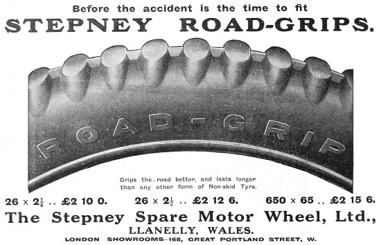 Stepney Road Grips Motor Cycle Tyres                             
